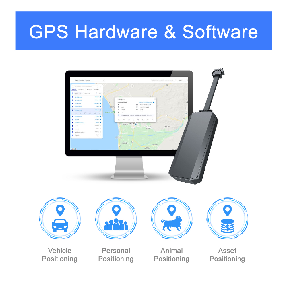 Vehicle 2G 3G Sim Card Tracker gps tracking system with One Year Free software platform